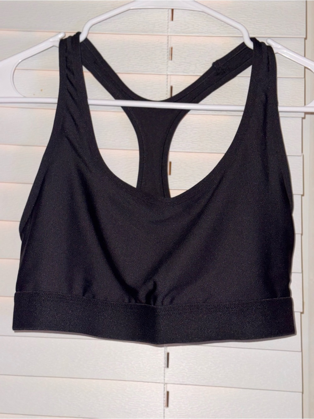 Racerback Support Sports Bra in Black